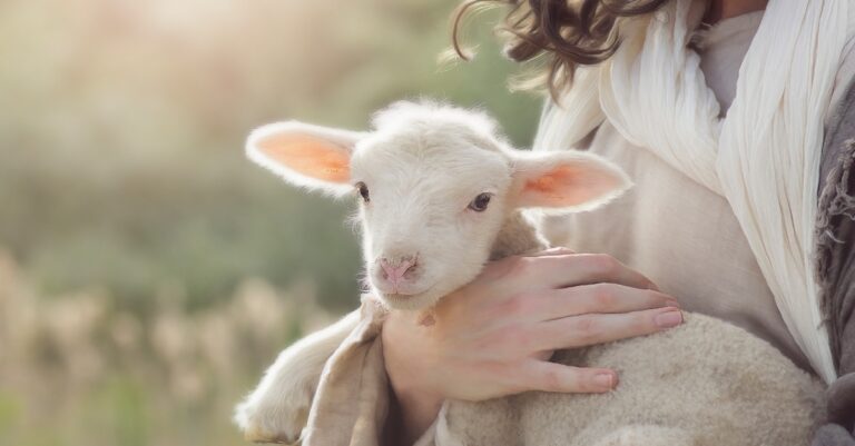 Christ Holding a lamb